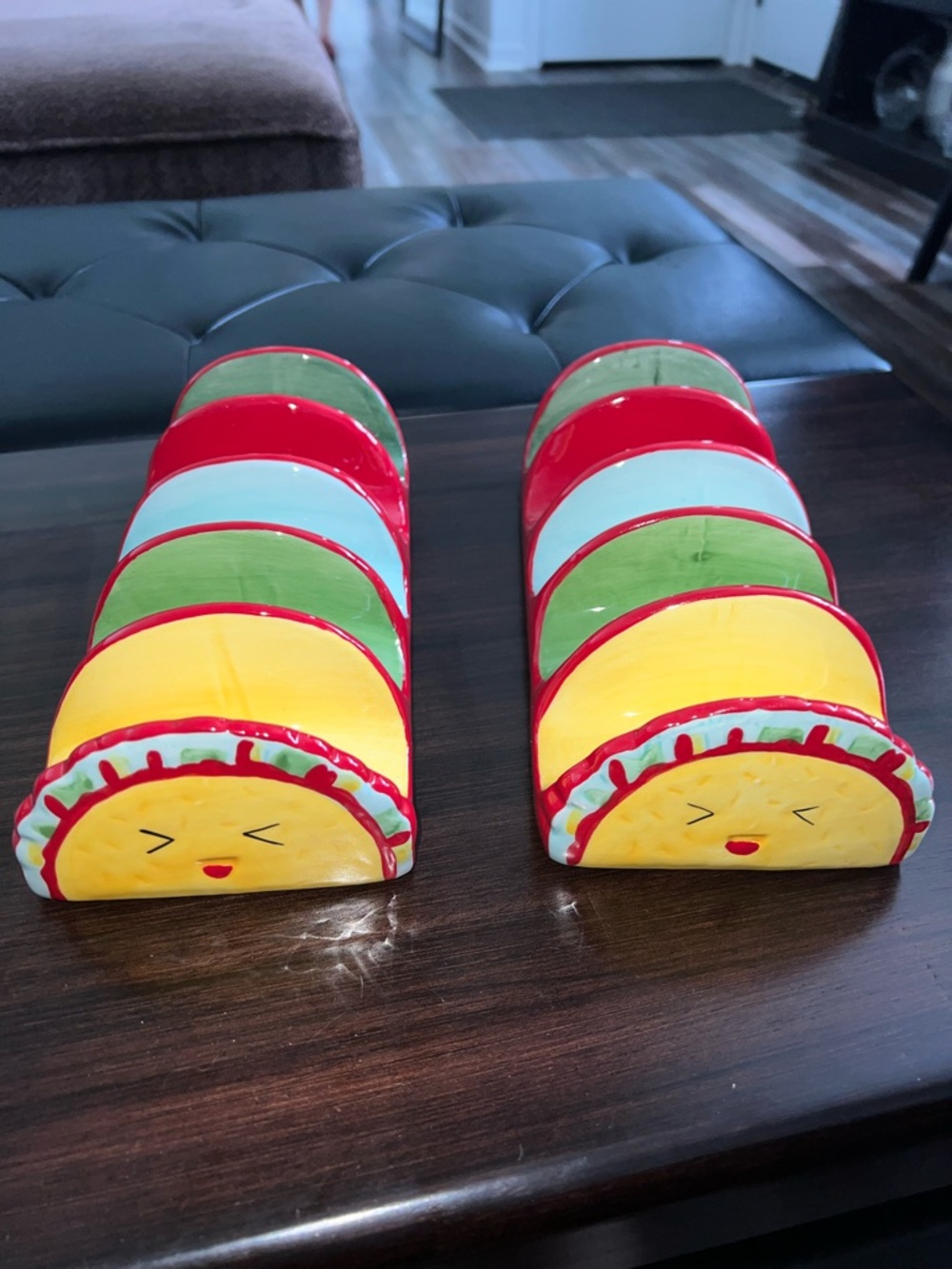 Cinco de Mayo! Taco Tuesday! Hand-Painted Yellow Taco Stand Set -